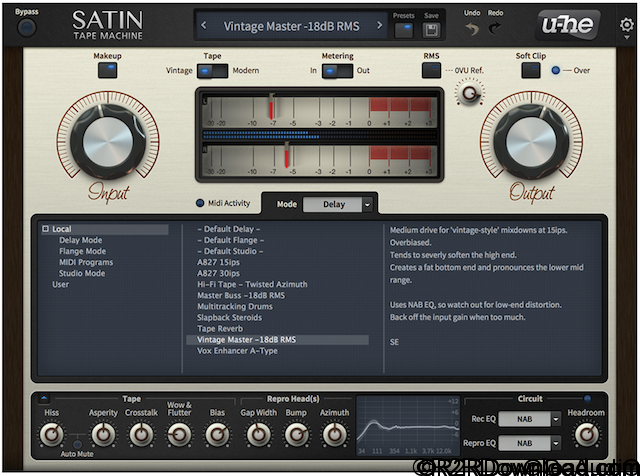 u-he Satin 1.3 Free Download (WIN-OSX)