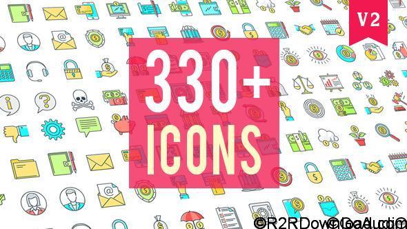 Videohive Icons Pack 330 Animated Icons Free Download