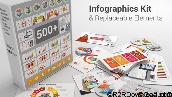 Videohive Infographics Kit and Replaceable Elements Free Download