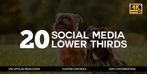 20 Social Media Lower Thirds Free Download