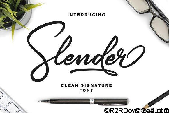 CM Slender Clean Signature Script Font 1834346 Free Download