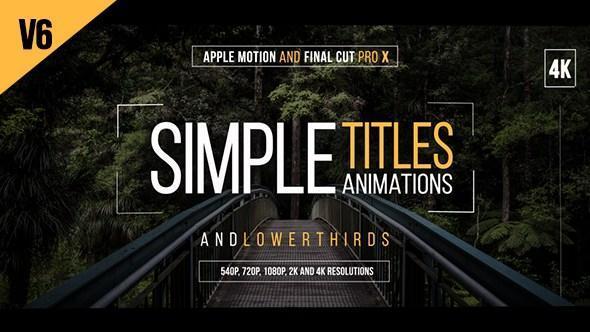 VIDEOHIVE 30 SIMPLE TITLES FOR FINAL CUT PRO X 19631556 Free Download