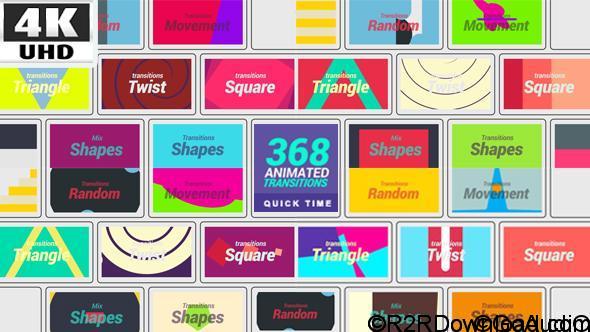 VIDEOHIVE 368 TRANSITIONS 4K – MOTION GRAPHICS FREE DOWNLOAD