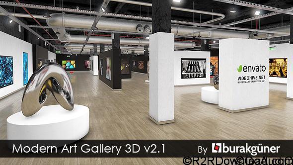 VIDEOHIVE MODERN ART GALLERY 3D V2.1 15929195 Free Download