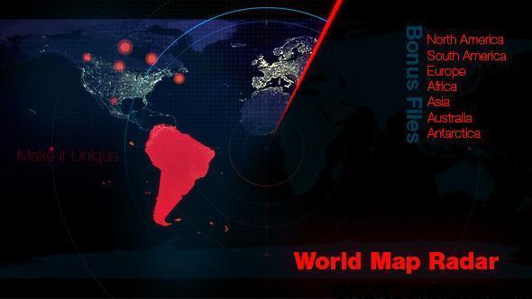 VIDEOHIVE WORLD MAP RADAR – MOTION GRAPHIC FREE DOWNLOAD