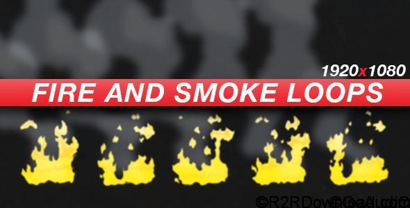 VideoHive Anime Action Essentials Fire and Smoke Loops Free Download