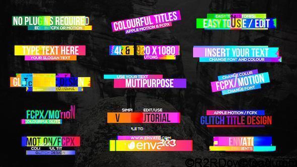 VideoHive Colourful Glitch Titles 2 Free Download