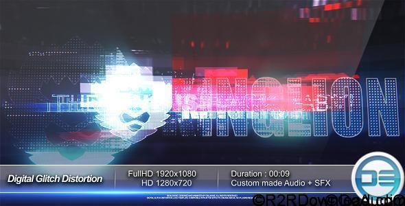 VideoHive Digital Glitch Distortion Logo Reveal Free Download