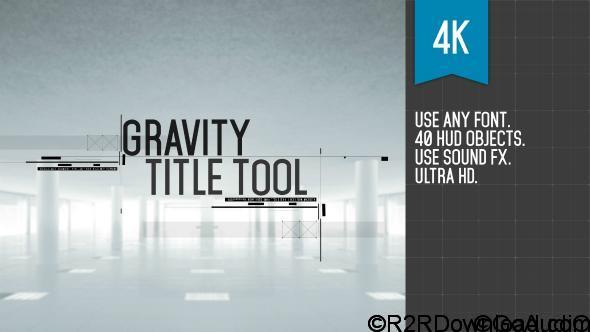 VideoHive Gravity Title Tool Free Download