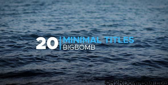 VideoHive Minimal Titles 20190986 Free Download