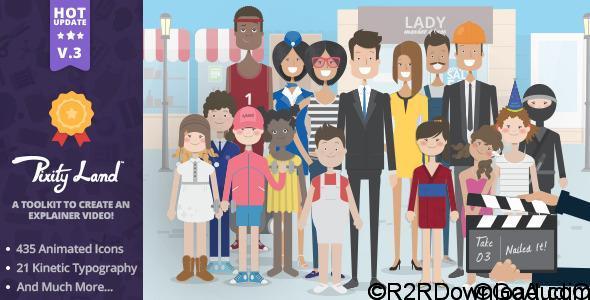 VideoHive Pixity Land Character Explainer Toolkit v3 Free Download