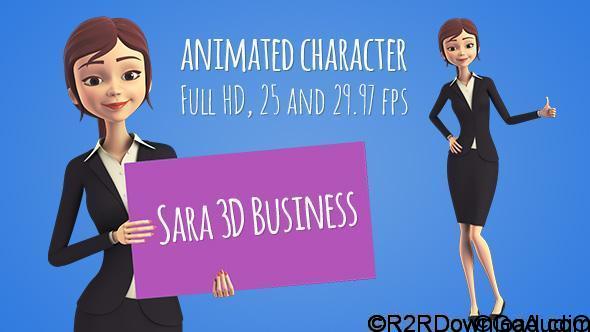 VideoHive Sara 3D Character in Business Suit – Beautiful Woman Presenter/Manager Free Download