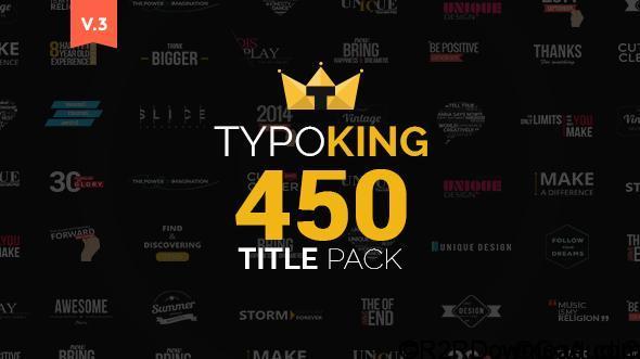 VideoHive TypoKing Title Animation Kinetic Typography Text v3 Free Download