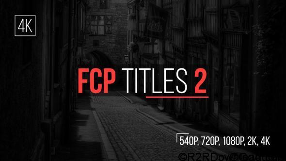 Videohive FCP Titles 2 Free Download