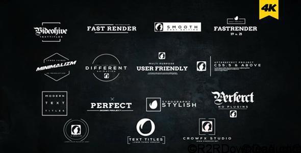 Videohive Minimal Text Titles 4K Free Download