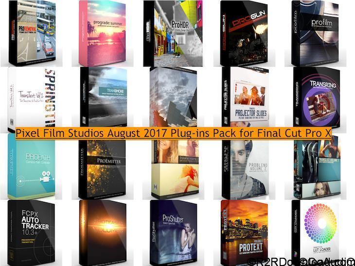 Pixel Film Studios August 2017 Plug-ins Pack for Final Cut Pro X Free Download