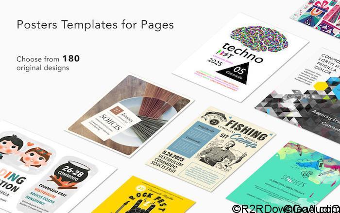 Graphic Node Posters Templates for Pages 1.1 (Mac OS X)