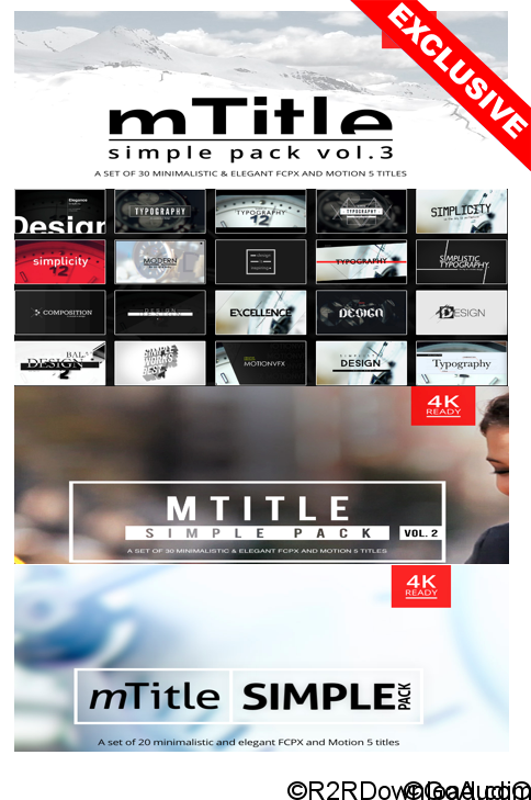 MotionVFX – mTitle Simple Pack Bundle for Final Cut Pro X & Motion 5 (Mac OS X)