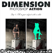 Dimension Photoshop Action Free Download