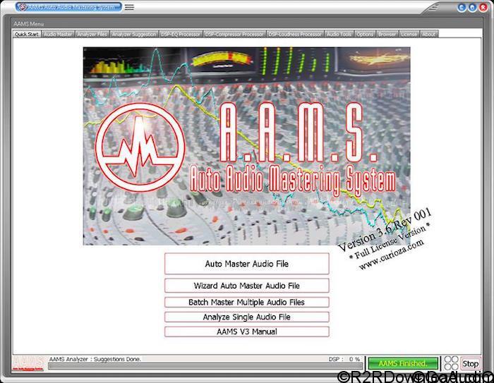 Sined Supplies AAMS Auto Audio Mastering System v3.7.0.3