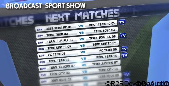 Videohive Broadcast Sport Show Free Download