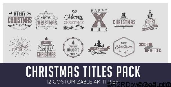 Videohive Christmas Titles Pack Free Download