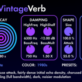 Valhalla DSP ValhallaVintageVerb v1.7.1 Free Download (Mac OS X)