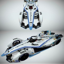 Formula E Gen2 Race Bolid 3D Model Free Download