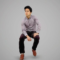 Handsome Asian Guy Sit 3D Model Free Download