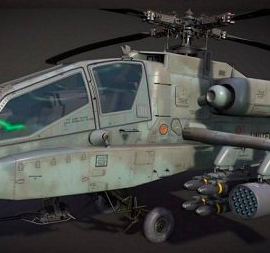 McDonnell Douglas AH-64A Apache Attack Helicopter 3D Model