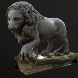 Lion sculpture 3D model Free Download