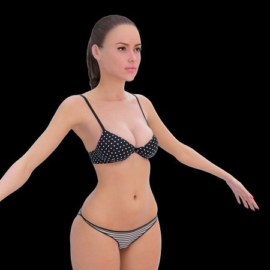 Female Rigged 3d model Free Download