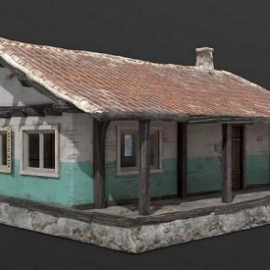 Old Country House 3D Model Free Download