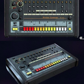 Roland TR-808 Rhythm Composer 3D Model Free Download