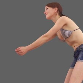 Girl Volleyball 3D model Free Download