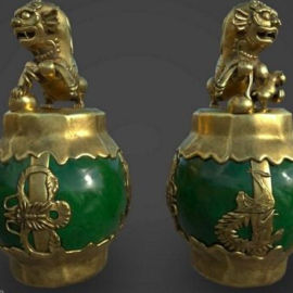 Souvenir Silver Dragon Jade 3D Model Free Download