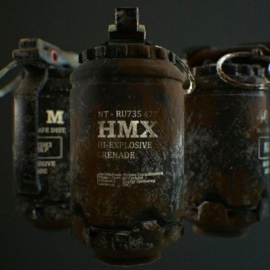 HMX Grenade 3D Model Free Download