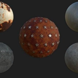 Grunge Metal Texture Pack 3D Model Free Download