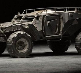 NOMAD 355 BRM Military Concept Vehicle 3D Model Free Download