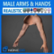 3D Adult Male Arms and Hands Rigged Free Download