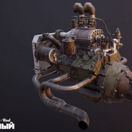 Soviet Rat-Rod Engine 3D Model Free Download