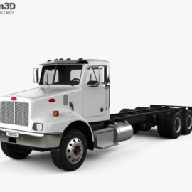 Peterbilt 330 Chassis Truck 3-axle 2003 – 3D Model Free Download