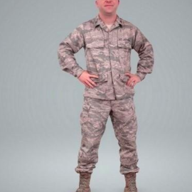 Man in uniform Scanned 3D Model Free Download