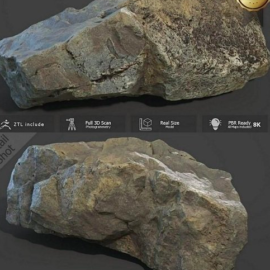 Mountain Rock Scan 3D model Free Download