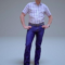 Old man in a shirt and jeans 3D Model Free Download