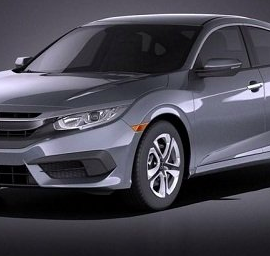 Honda Civic Sedan LX 2017 3D Model Free Download