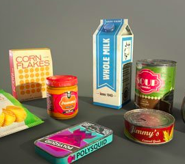 Survival Food Pack 3D Model Free Download