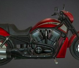 Harley Davidson Low Poly 3D Model Free Download