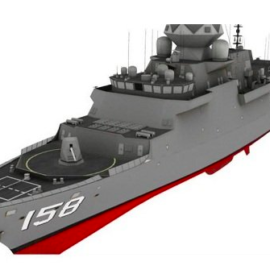 BAE T-26 Frigate Vessel 3D Model