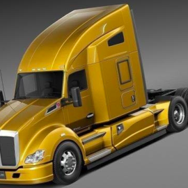 Kenworth T680 2015 Semi Truck 3D Model